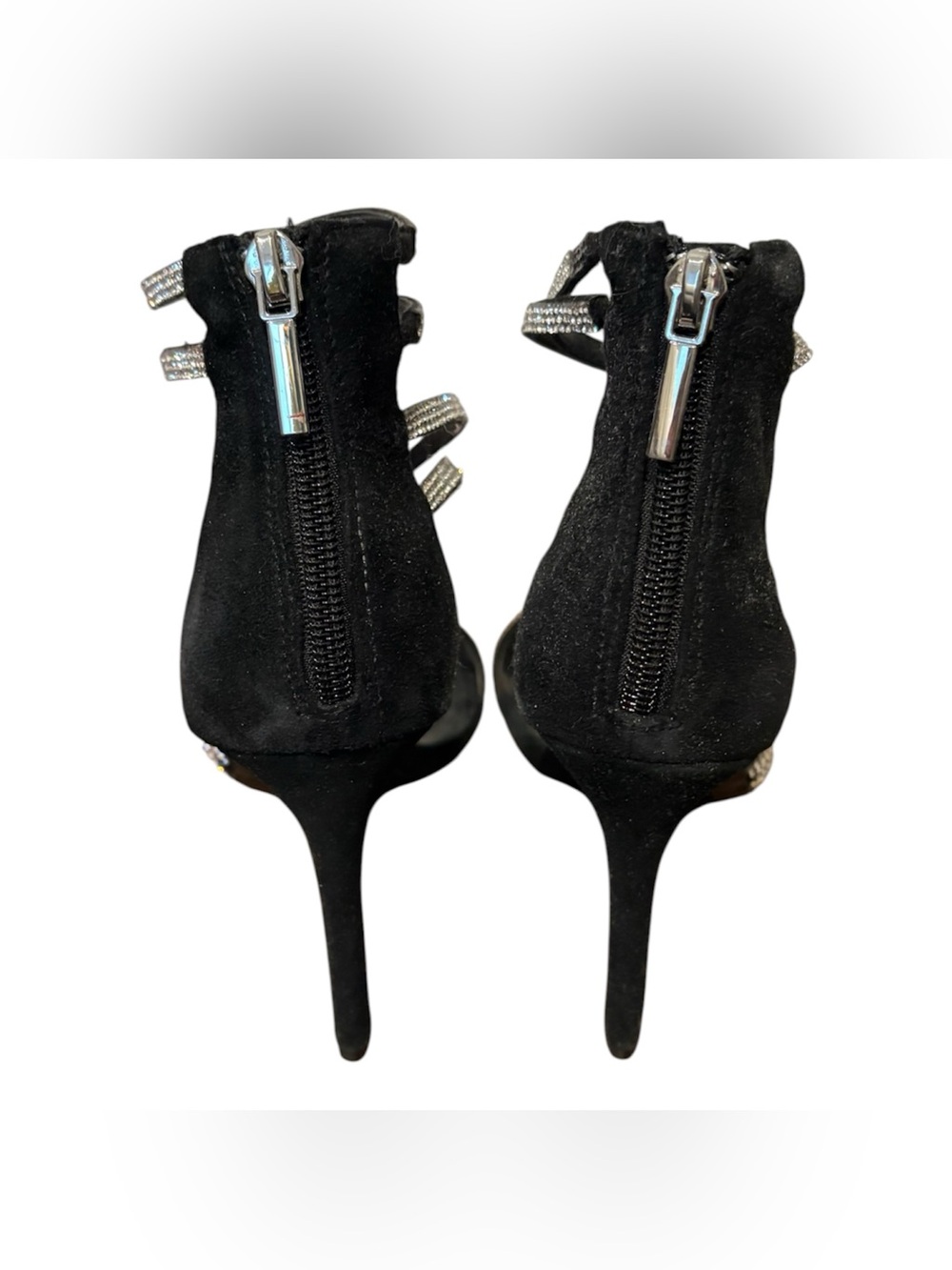 STEVE MADDEN Rhinestone Crystal-Strap Stiletto Sandals - Picture 10 of 10